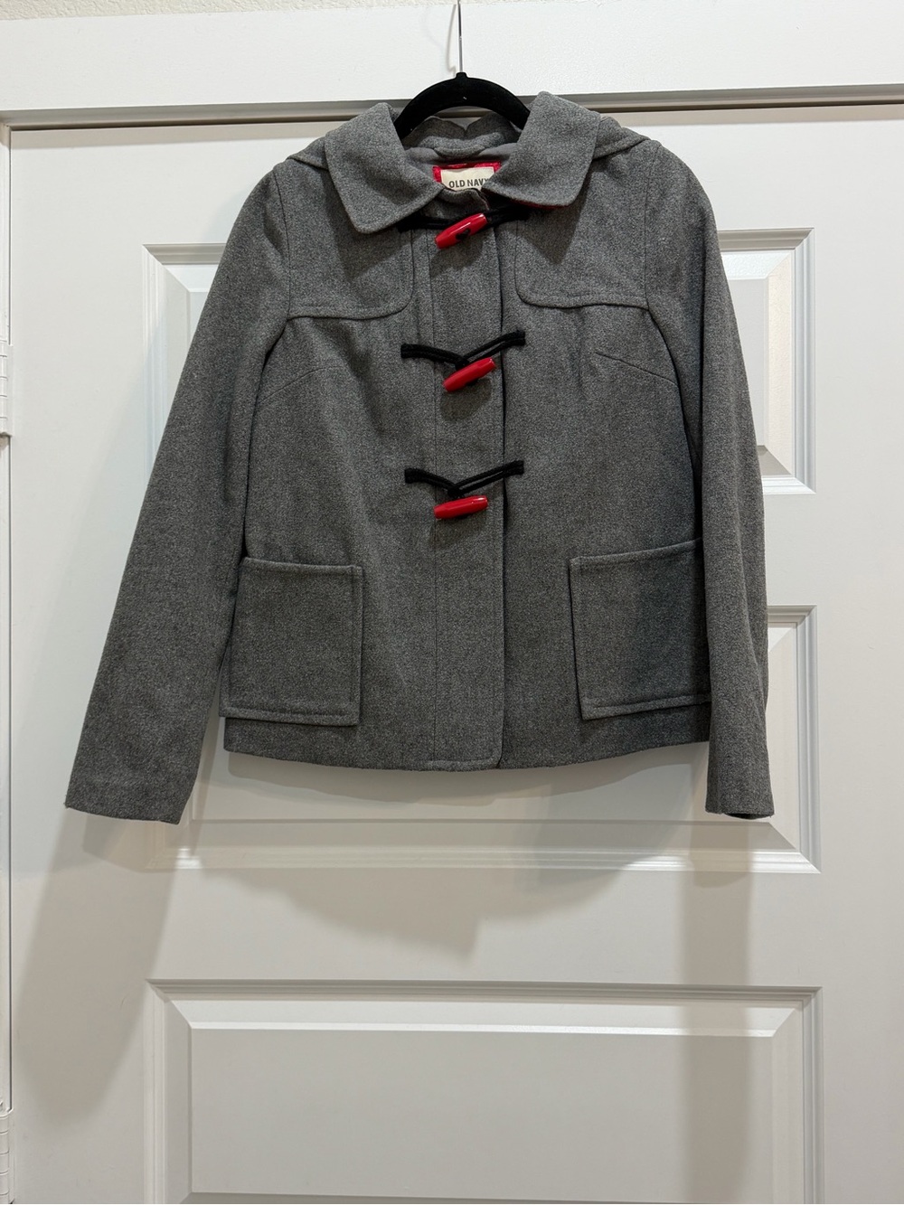 Make an Offer - Women’s Old Navy Gray Pea Coat Jacket with Hood
